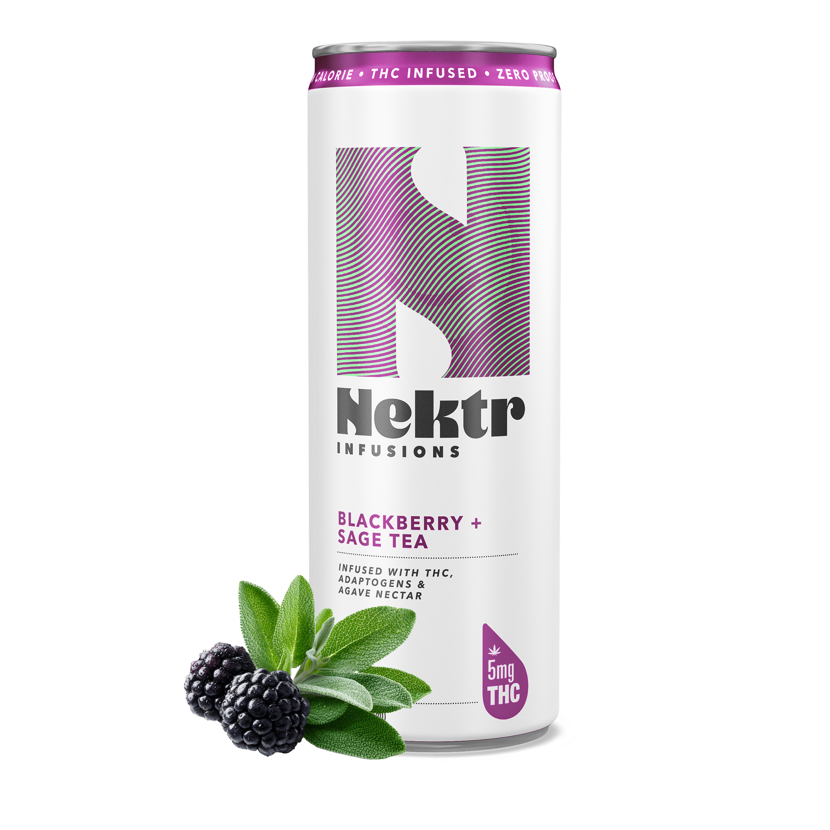 Blackberry Sage Nektr Infusions can with blackberry sage overlay