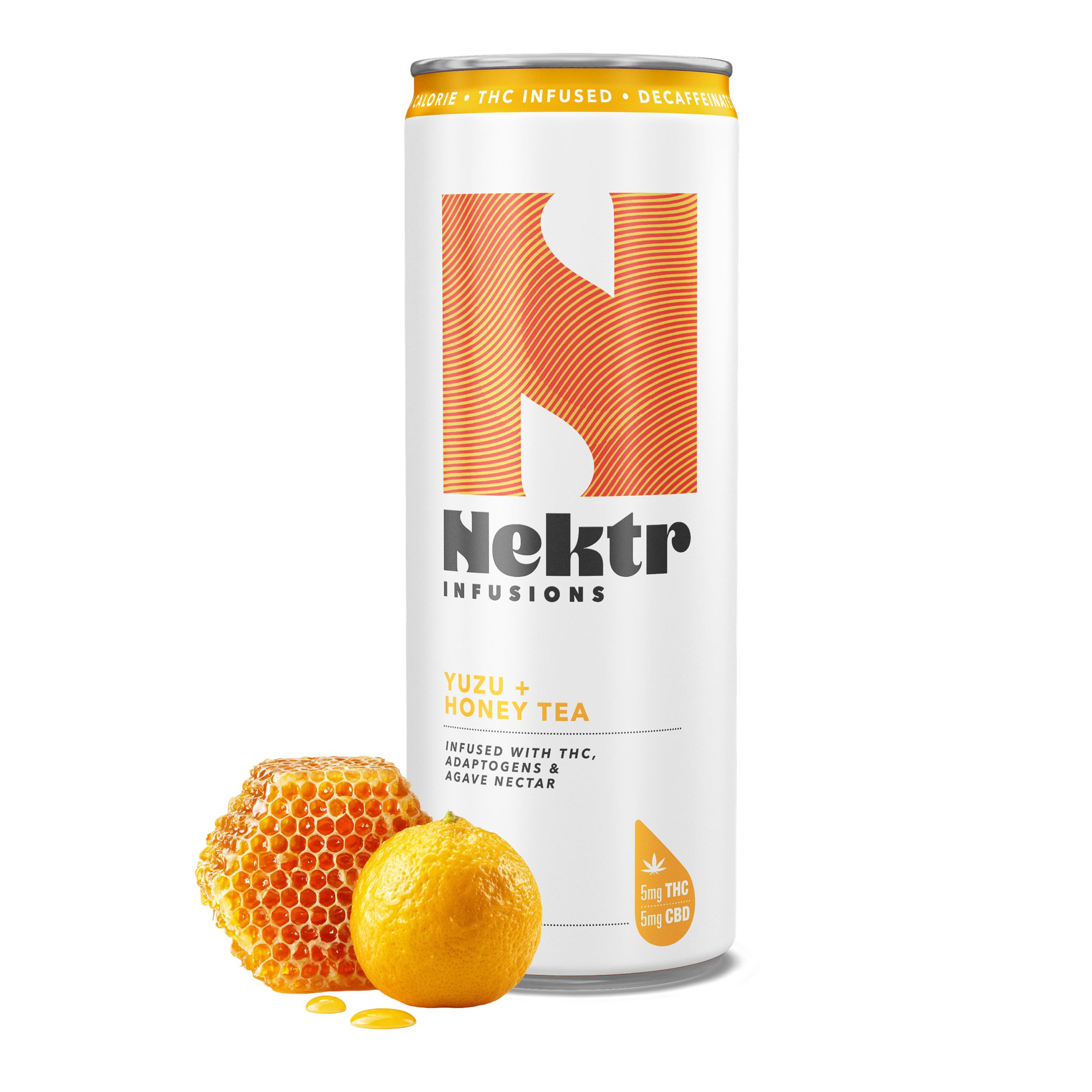 Yuzu Honey Nektr Infusions can with honeycomb yuzu overlay
